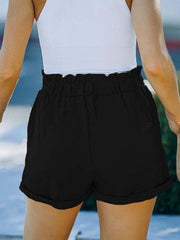 women's black shorts