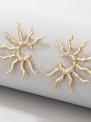 Geometric Sun Fashion Earrings