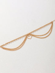 Three-Layer Anklet with Pendant