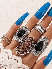Set of 5 Chunky Rings