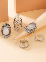 Set of 5 Chunky Rings