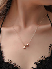 Letter Necklace with Heart