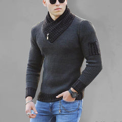 mens long sleeve grey sweater