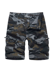 dark camouflage cargo shorts