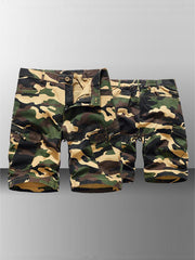 yellow camouflage cargo shorts