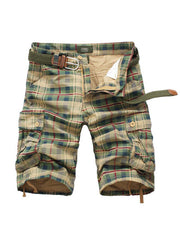 Plaid Cargo Shorts