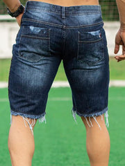 Men's Ripped Denim Shorts