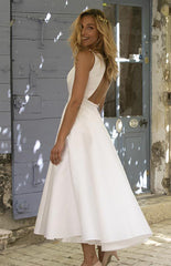 Solid Color Backless Dress