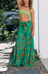Wide Leg Print Pants