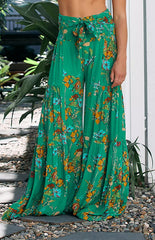 Wide Leg Print Pants
