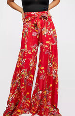 Wide Leg Print Pants