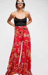 Wide Leg Print Pants