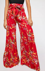 Wide Leg Print Pants