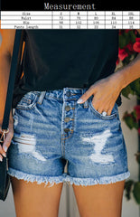 Ripped Denim Shorts