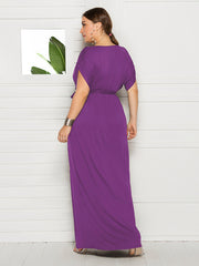 Solid V-Neck Dress