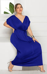 Solid V-Neck Dress
