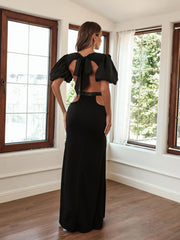 sexy long black dress