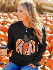 Women's Raglan Sleeve Fall Pumpkin Print Top