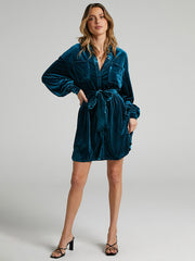 Velvet Shirt Dress