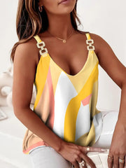 yellow patterned tank top