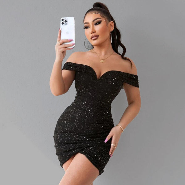 Ruched Sheath Mini-dress