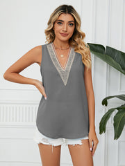 V-Neck Sleeveless Top