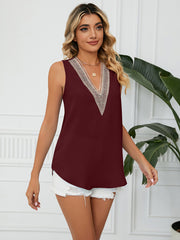 V-Neck Sleeveless Top