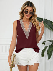 V-Neck Sleeveless Top