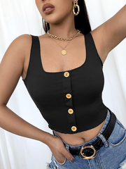 women's black tank top
