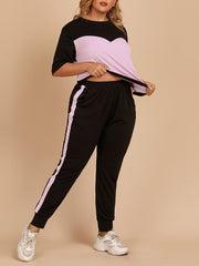 Plus Size Athletic Pants Set
