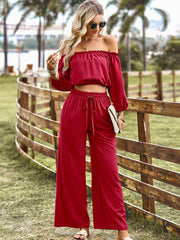 Two-Piece Top and Pants Set