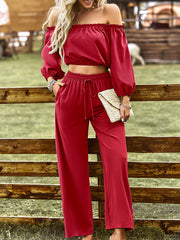 Two-Piece Top and Pants Set