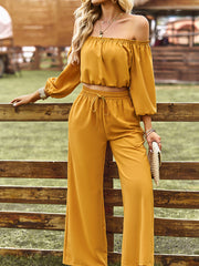 Two-Piece Top and Pants Set