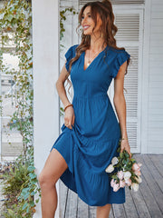 blue dress