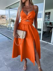 Woven Sexy Long Dress