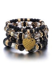 Multi-Layer Crystal Beaded Bracelet