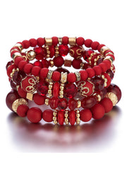 Multi-Layer Crystal Beaded Bracelet