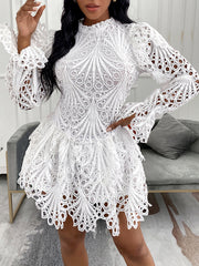 White Lace Mini Dress