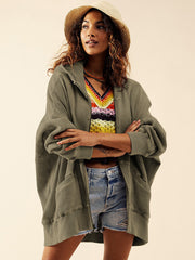 oversized green hoodie