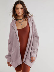 oversized pink hoodie