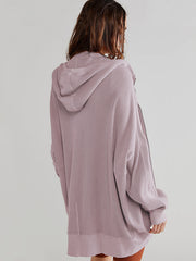 oversized pink hoodie back view