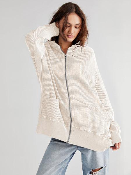 white oversized hoodie