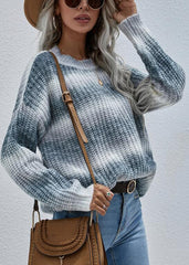 Colorful Pullover Striped Sweater